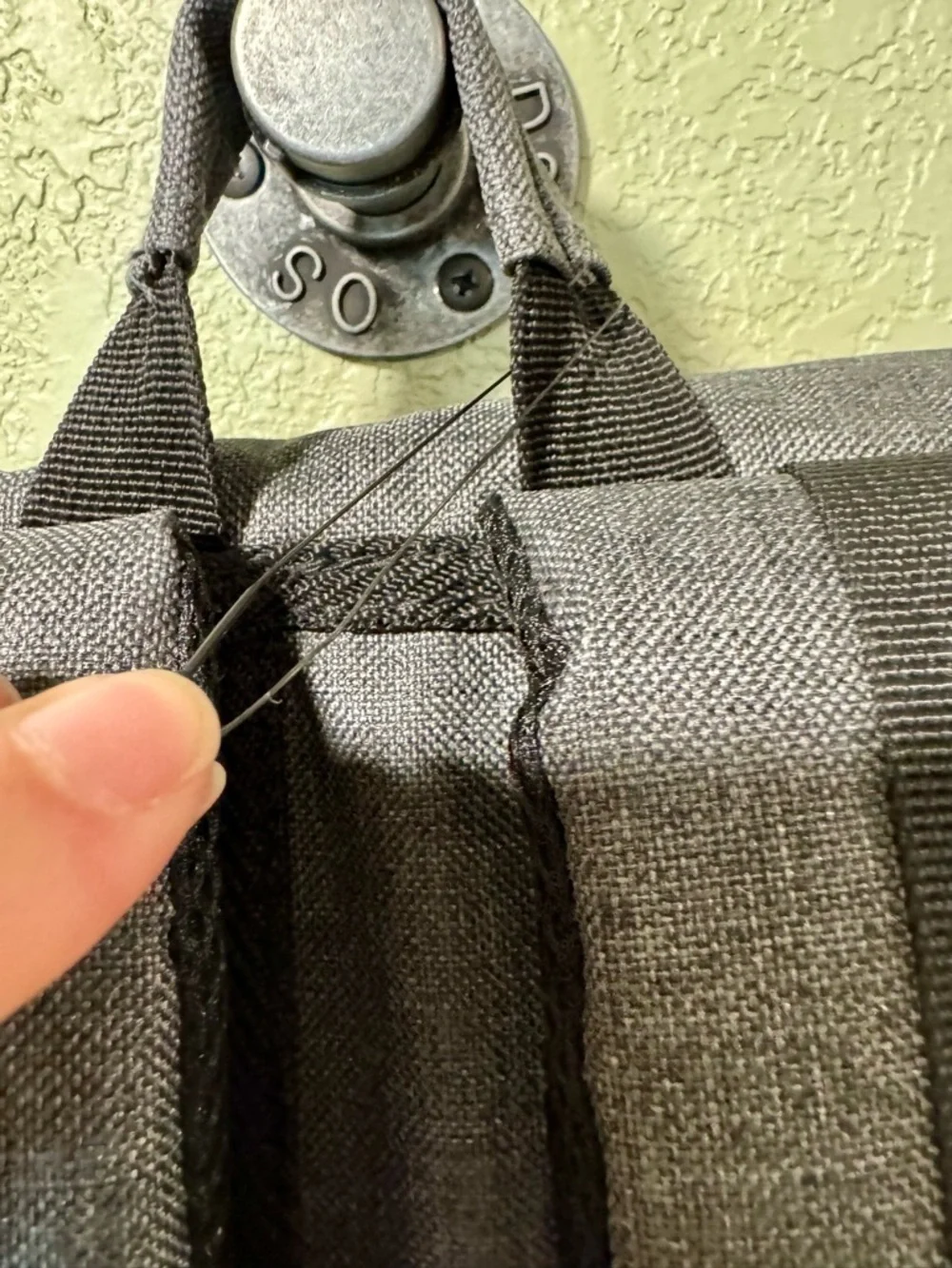 John Deere Gray Backpack with Green Logo